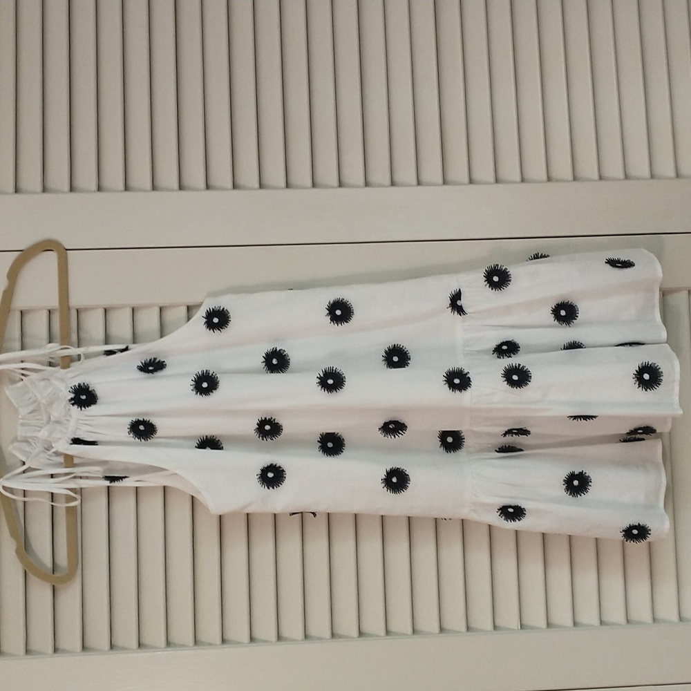 Milly White Flora Tufted Embroidered Cotton Halter Mini Dress, Women Size 2, EUC - Picture 3 of 12